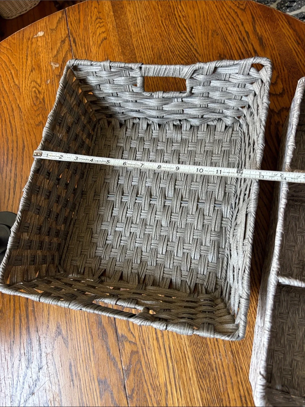 Gray Woven Storage Basket Set with Dividers - Home Accents